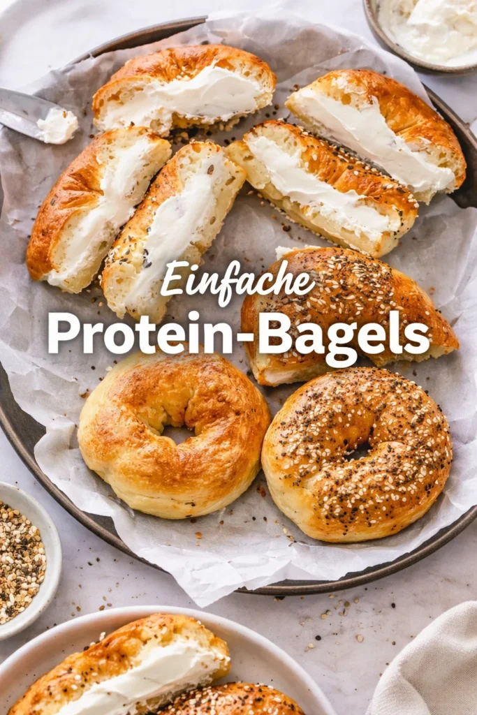Knusprige Protein-Bagels aus dem Air Fryer, ideal für eine gesunde Ernährung.