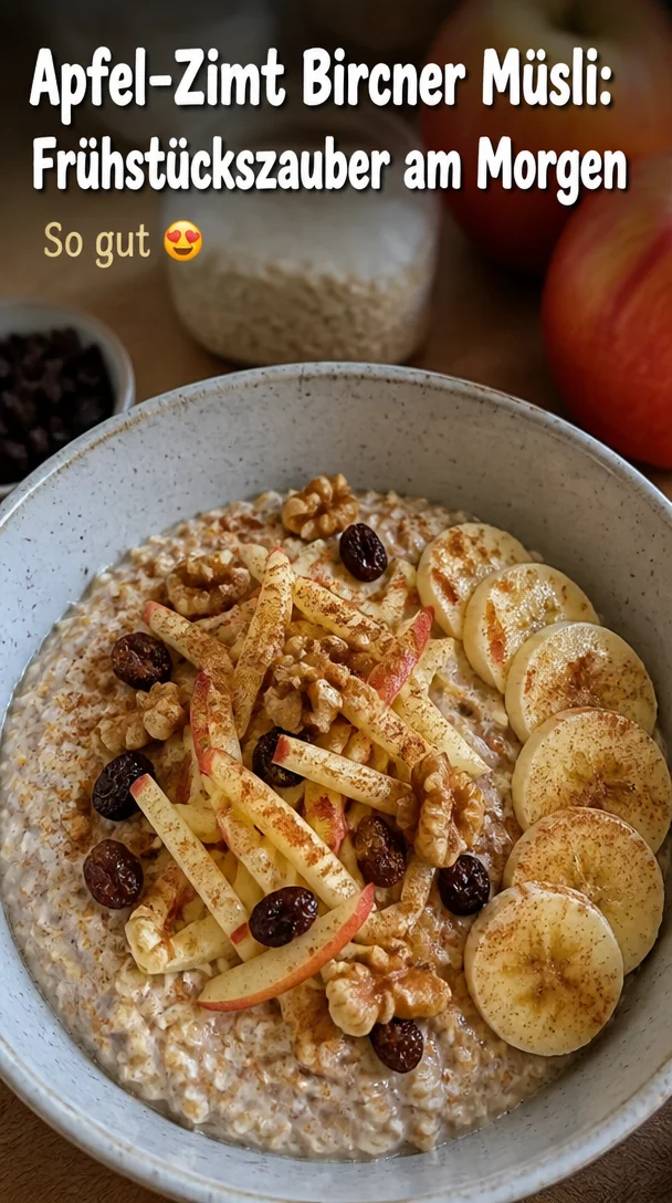 Apfel-Zimt Bircher M&uuml;sli: Fr&uuml;hst&uuml;cks-Gl&uuml;ckszauber am Morgen