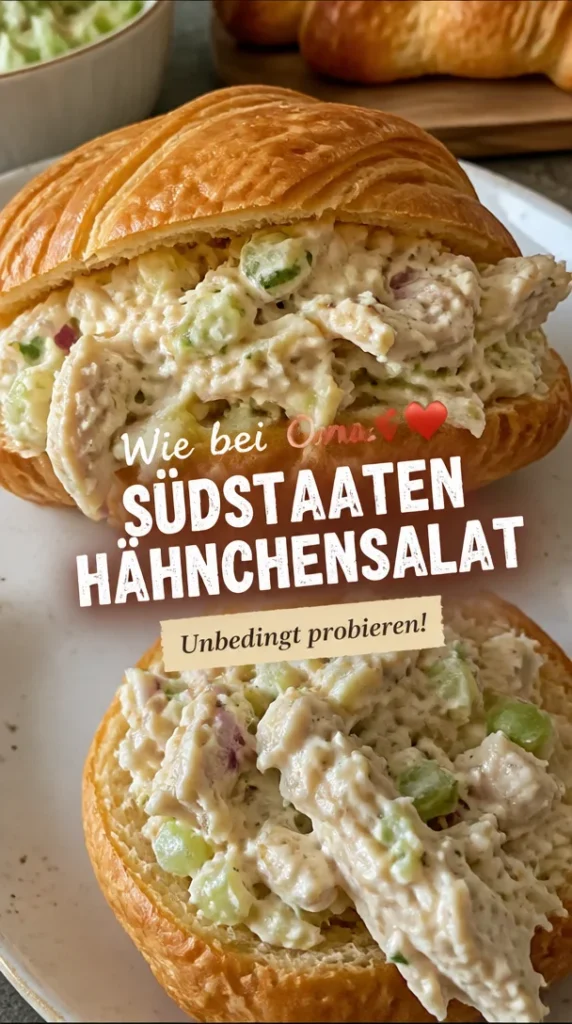 Südstaaten-Hähnchensalat mit frischen Zutaten und köstlicher Sauce