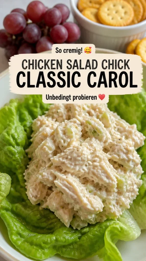 Cremiger Copycat Chicken Salad Chick Classic Carol auf einem Teller