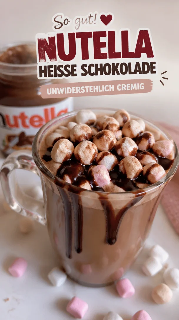 Cremige hei&szlig;e Schokolade mit Nutella unwiderstehlich lecker