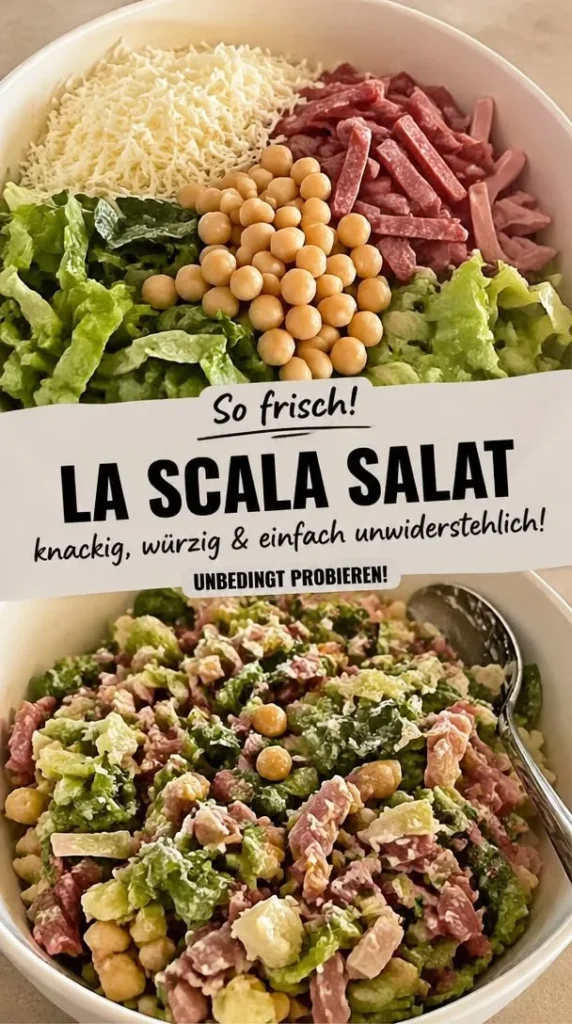 Leckere La Scala Chopped Salad mit frischem Gemüse und aromatischen Zutaten