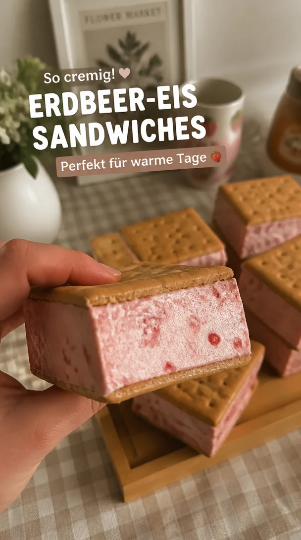 Erdbeer-Eis-Sandwiches