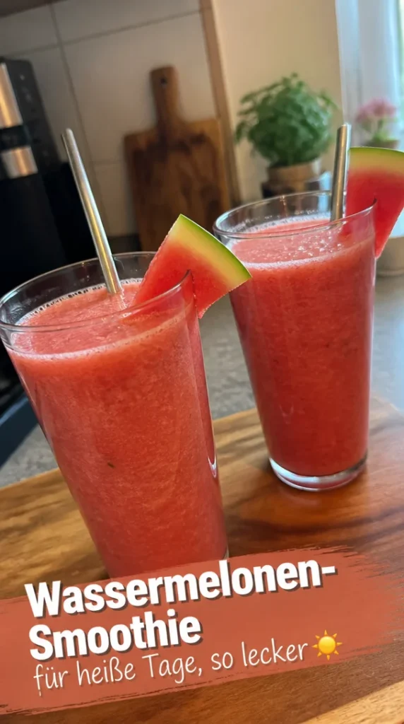Erfrischender Wassermelonen-Smoothie für heiße Sommertage