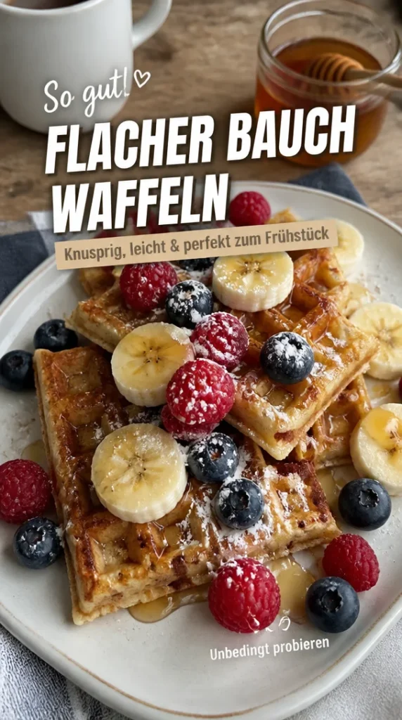 Flache, knusprige Bauch-Waffeln für ein kalorienarmes Frühstück