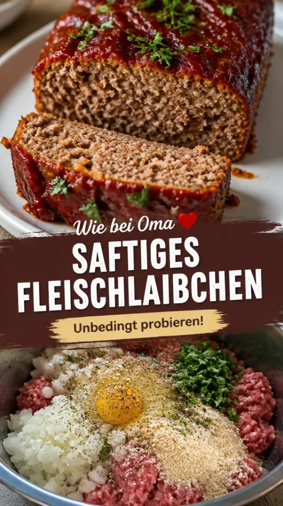 Leckere selbstgemachte Fleischlaibchen auf einem Teller angerichtet