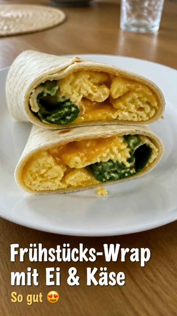 Fr&uuml;hst&uuml;cks-Wrap mit Ei und K&auml;se