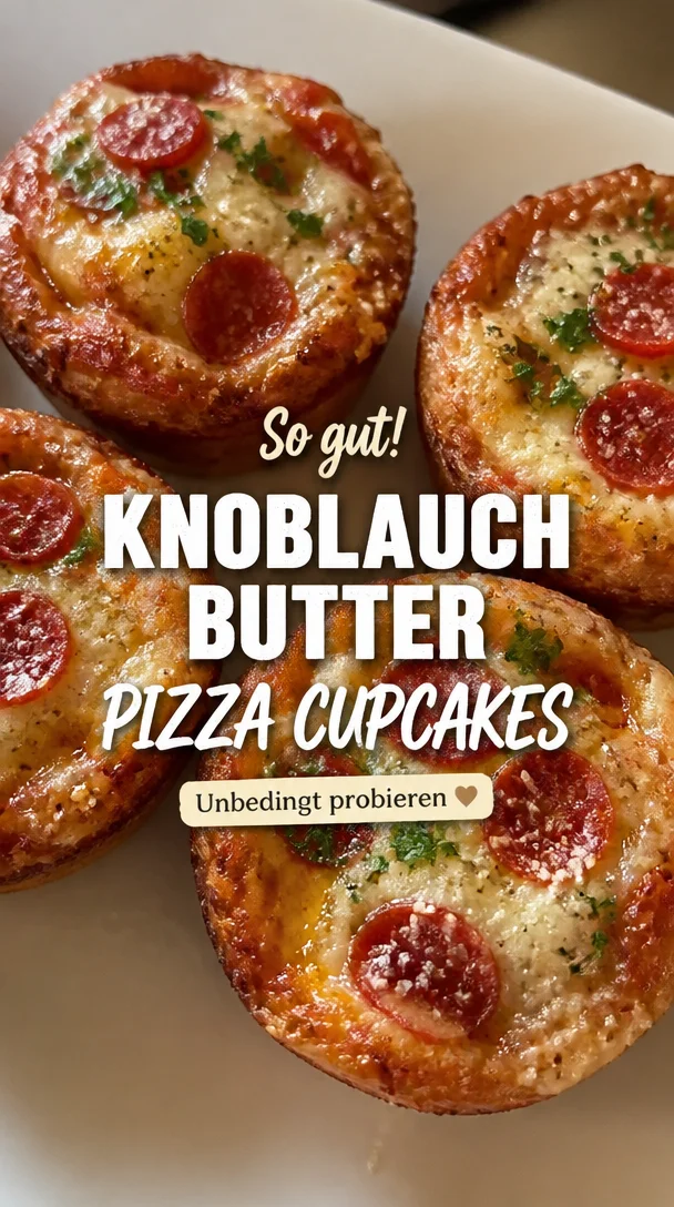 Garlic Butter Pizza Cupcakes