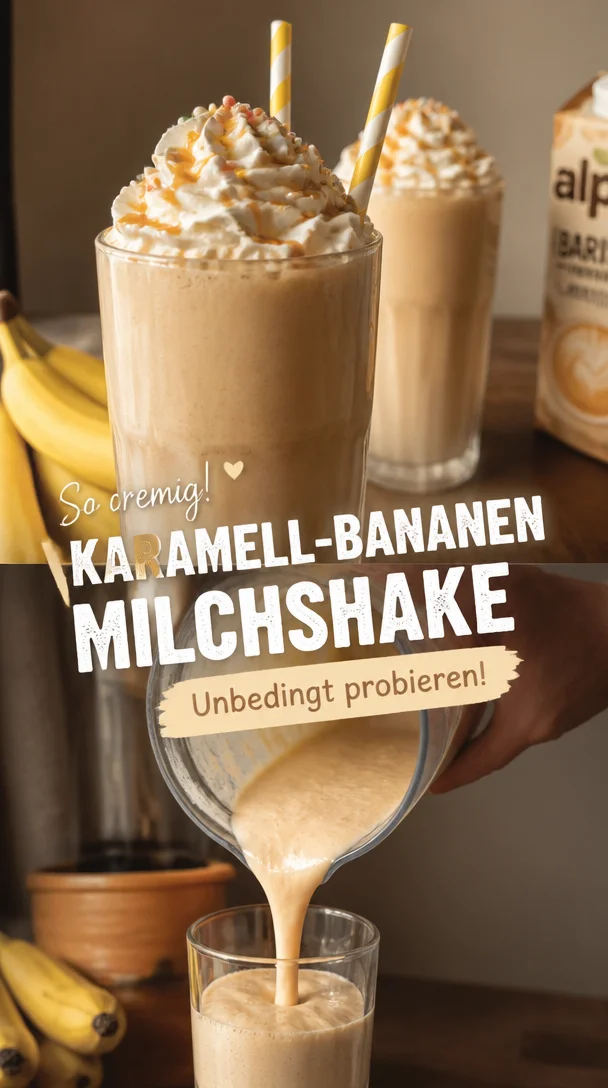 Gesalzene Karamell-Bananenmilchshake: cremig, sofort genie&szlig;en