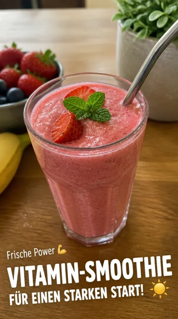 Gesunder Obst-Smoothie mit frischen Vitaminen für den perfekten Start in den Morgen