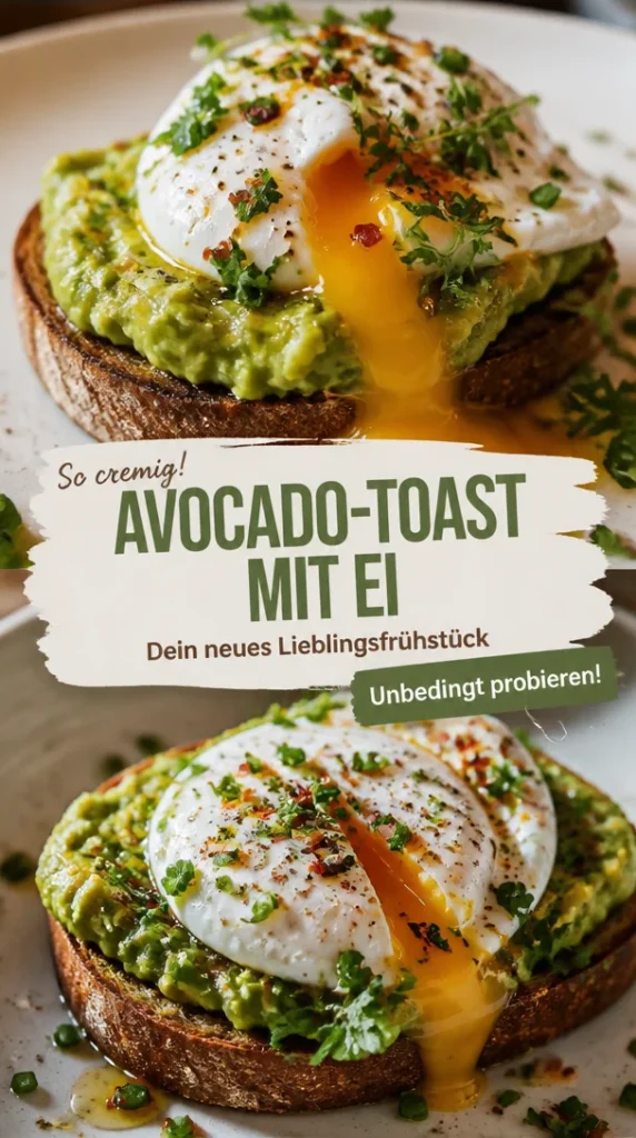 Gourmet Avocado-Toast mit Ei, ideal für ein schmackhaftes Frühstück