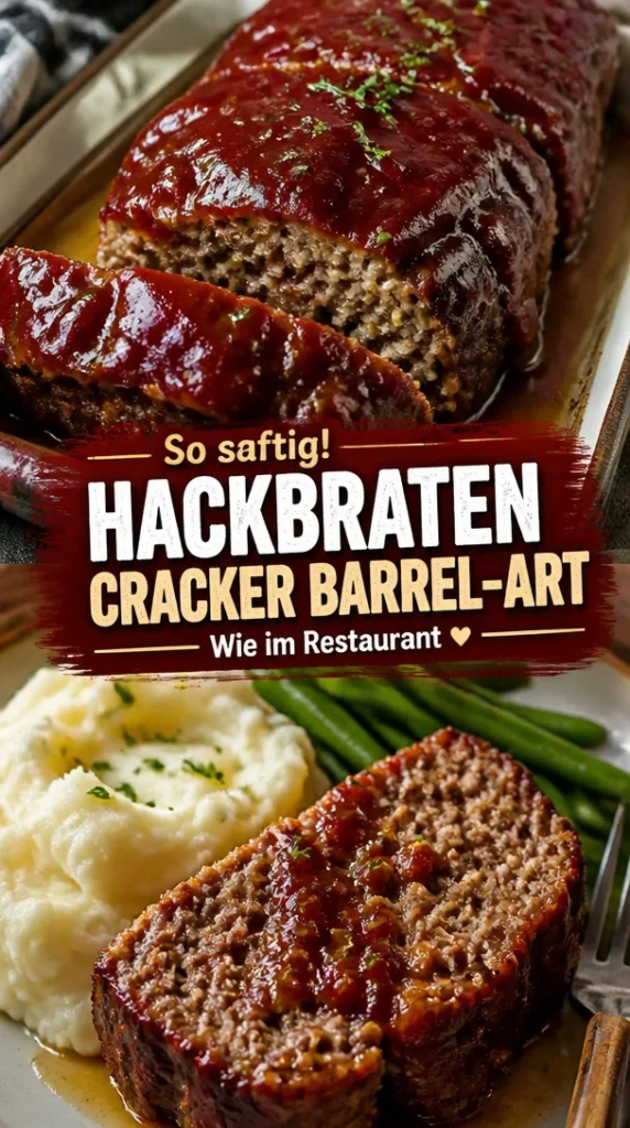 Hausgemachter Hackbraten nach Cracker Barrel-Art zubereitet