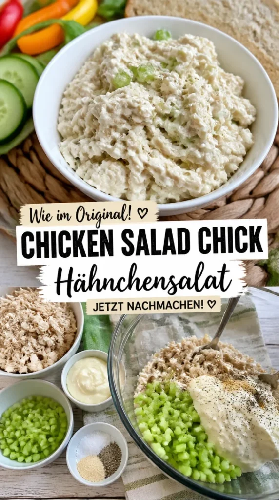 Hähnchensalat nach Chicken Salad Chick Rezept auf einem Teller