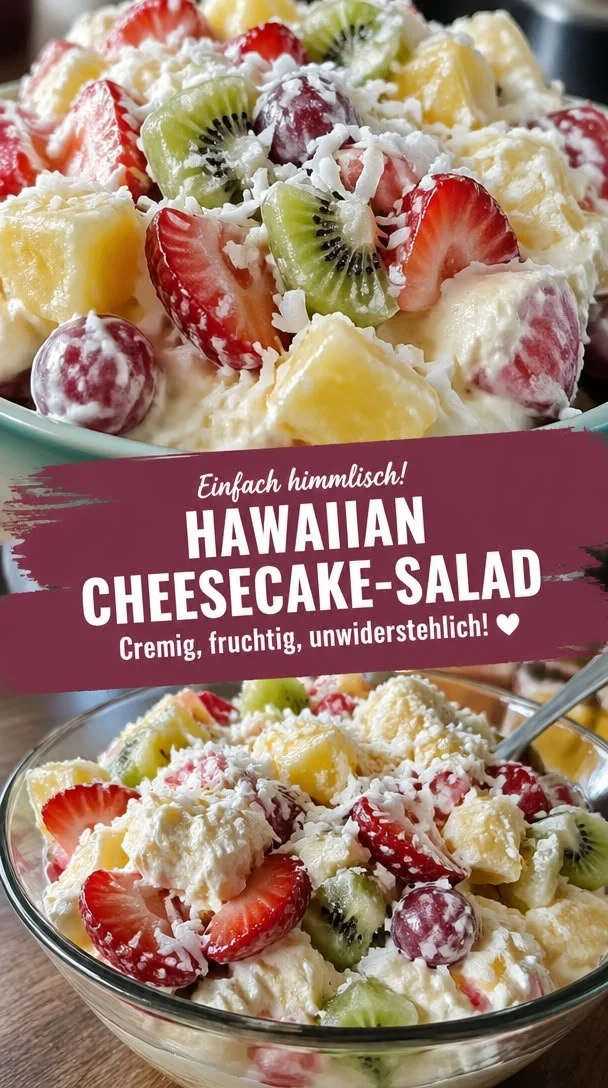 Hawaiian Cheesecake Salat &ndash; cremiger Fruchtgenuss
