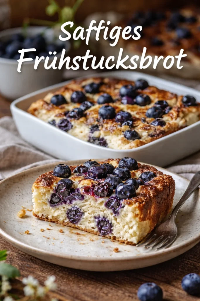 Hochprotein Zitrone-Heidelbeer-Frühstücksbrot für einen gesunden Start in den Tag.
