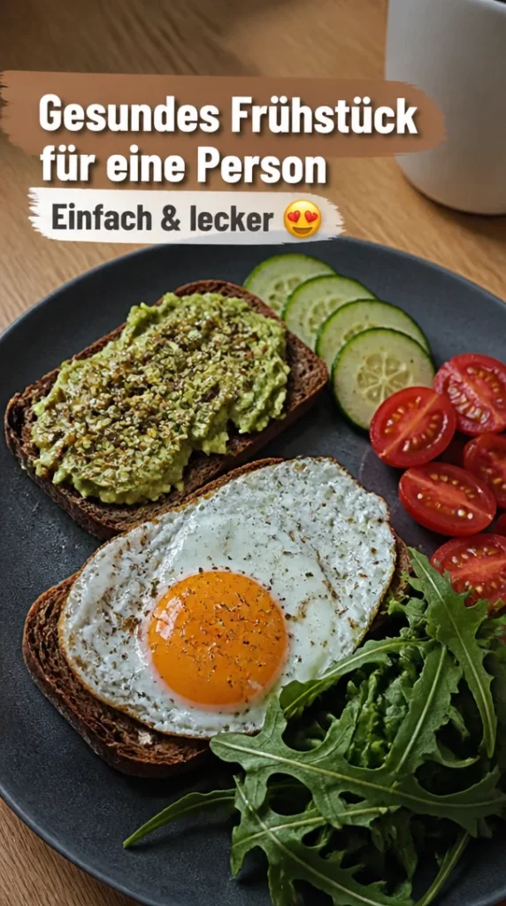 Gesunde Frühstücksoptionen für eine Person auf einem Teller.