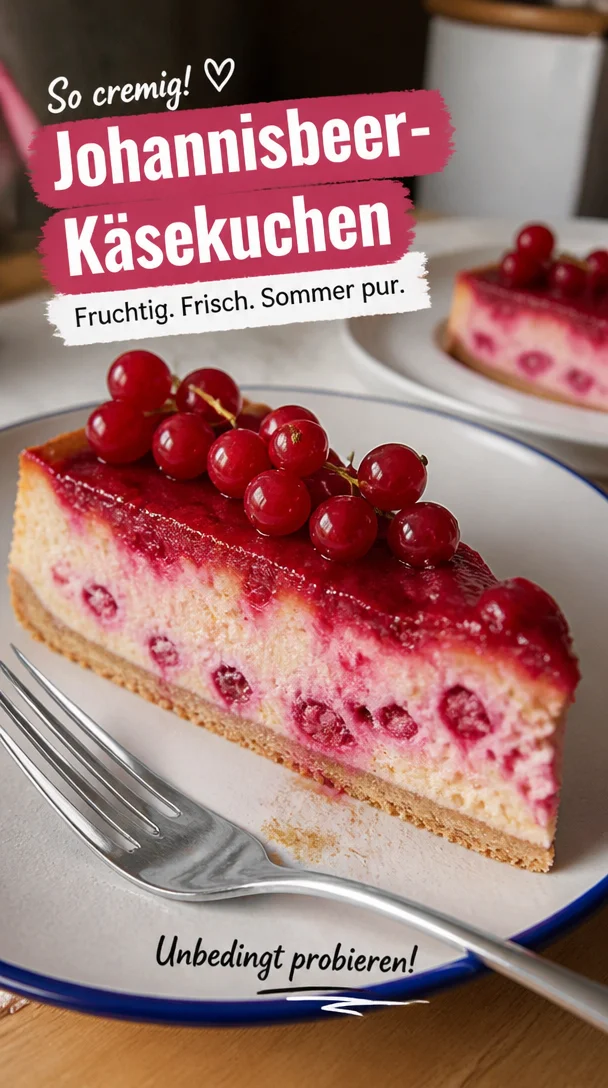 Johannisbeer-K&auml;sekuchen: cremig, fruchtig, Sommerhit