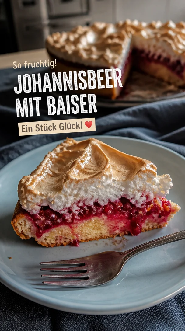 Johannisbeerkuchen mit Baiser - verf&uuml;hrerisch fruchtig