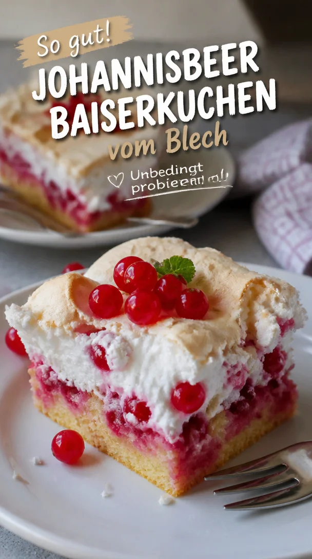 Johannisbeerkuchen mit Baiser vom Blech, s&uuml;&szlig;e Versuchung