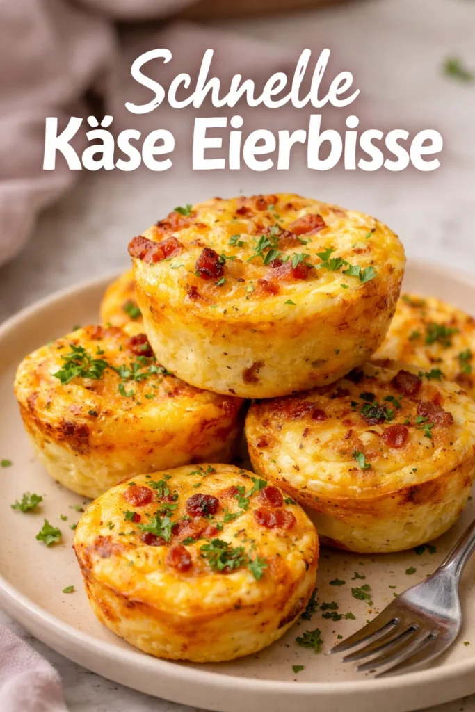 Käse Muffin Tin Hüttenkäse Eierbisse als perfekter Käse Snack