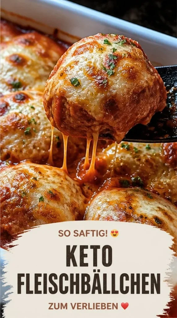 Keto Fleischbällchen auf einem Teller, saftig und low-carb, schnell zubereitet