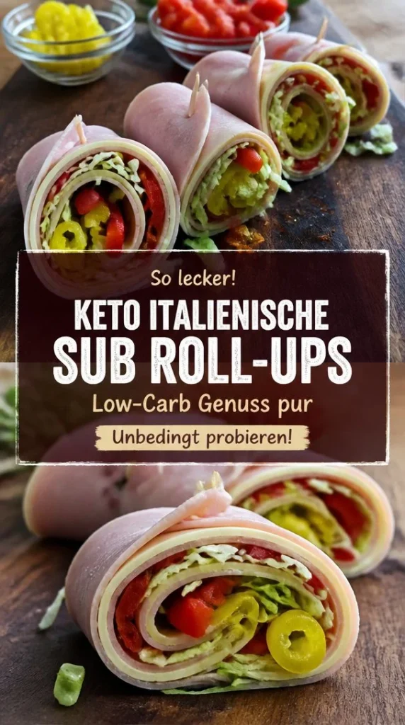 Keto Roll-up - Italienisches Sub Roll-up Low-Carb Rezept