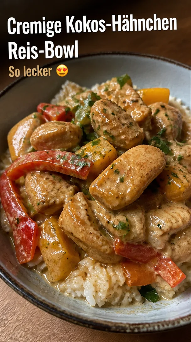 Kokos-H&auml;hnchen-Reis-Bowl: Cremiger Komfort in jedem Biss