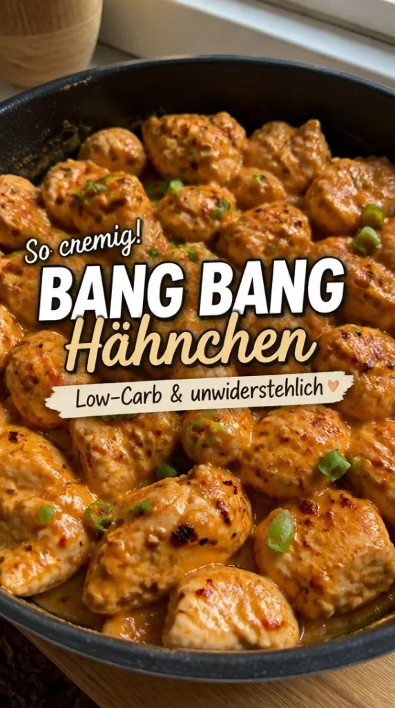 Low-Carb Bang Bang Hähnchen Gericht, schnell und würzig, ideal für die gesunde Ernährung