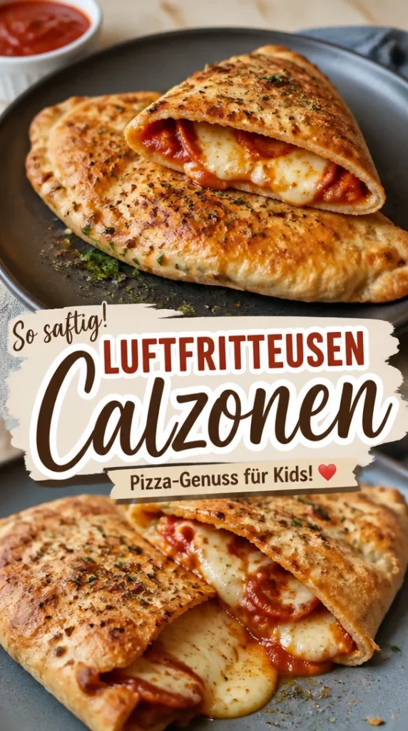 Luftfritteusen-Calzonen für Kinder, einfaches und schnelles Rezept
