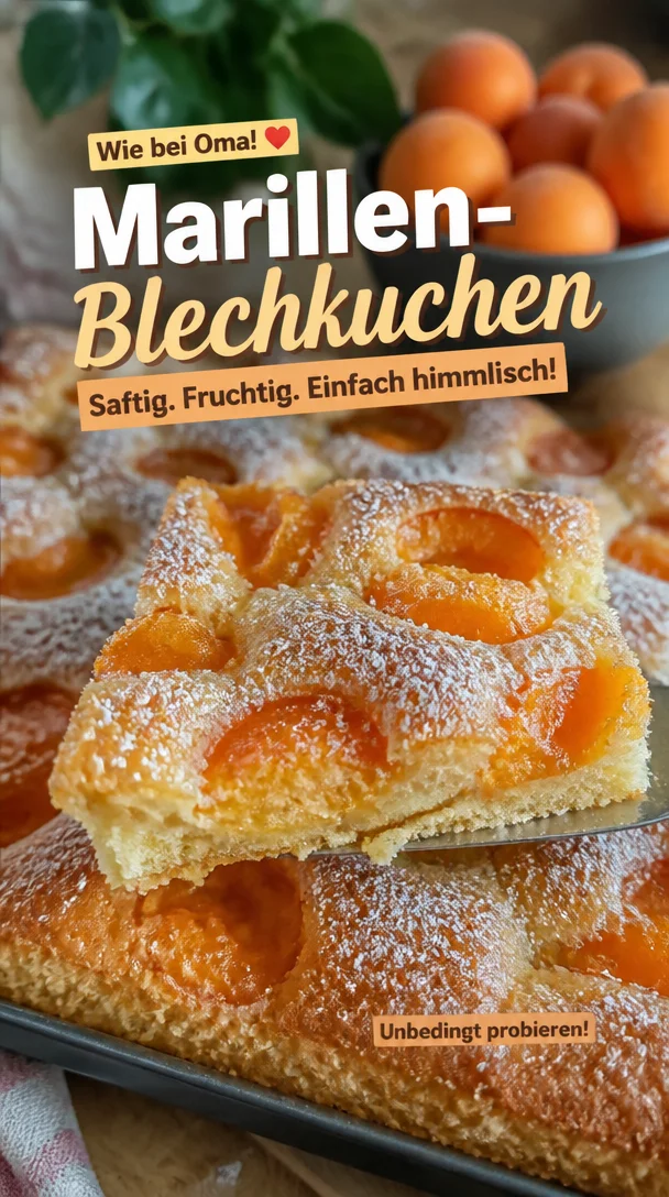 Marillenblechkuchen: Saftiger Blechkuchen, der sofort verf&uuml;hrt