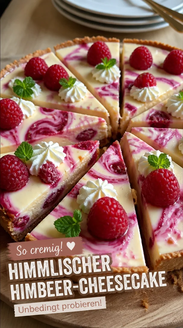 No-Bake Cheesecake mit White Chocolate Raspberry &ndash; verf&uuml;hrerisch