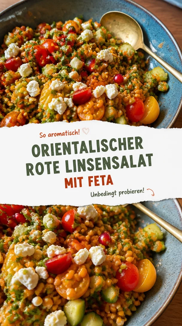 Orientalischer Rote Linsensalat mit Feta einfach genie&szlig;en!