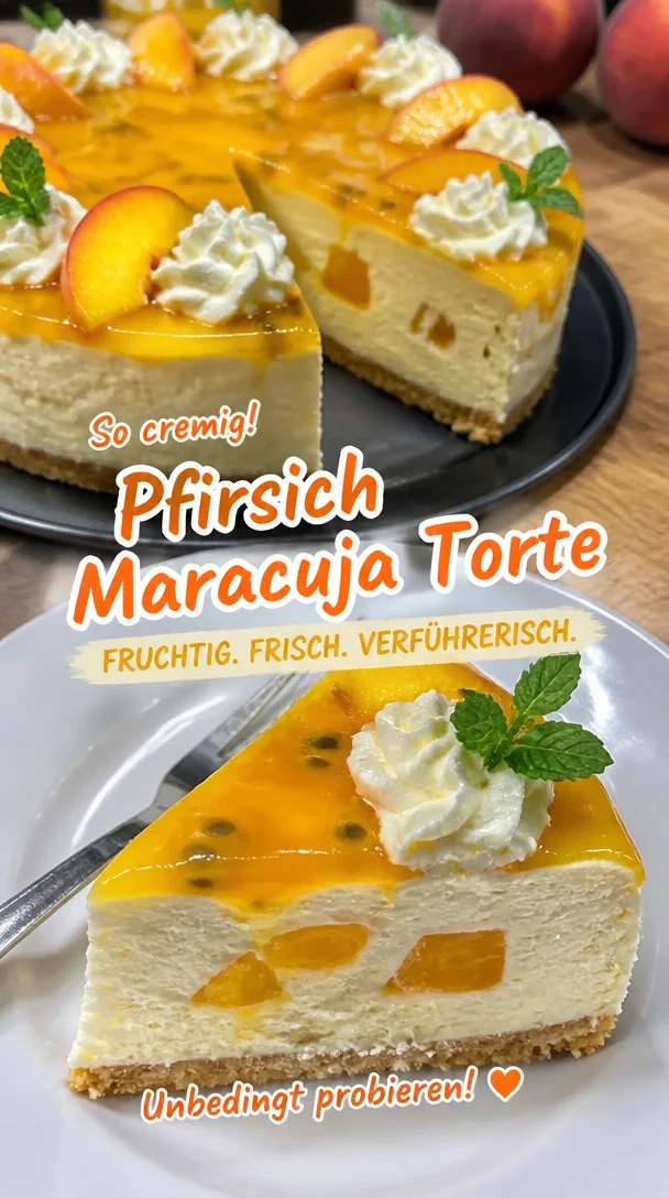 Pfirsich Maracuja Torte: Verf&uuml;hrerischer Fruchtgenuss