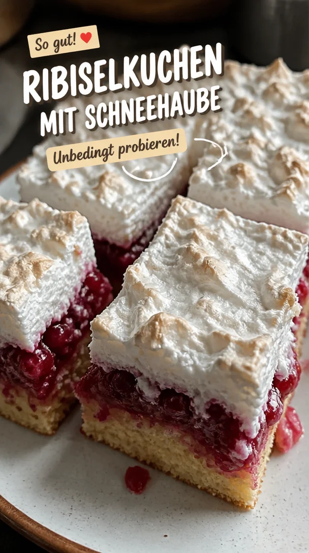 Ribiselkuchen mit Schneehaube &ndash; blitzschnell und unwiderstehlich