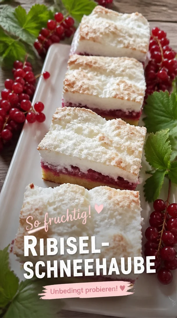 Ribiselkuchen mit Schneehaube &ndash; unwiderstehlich fruchtig