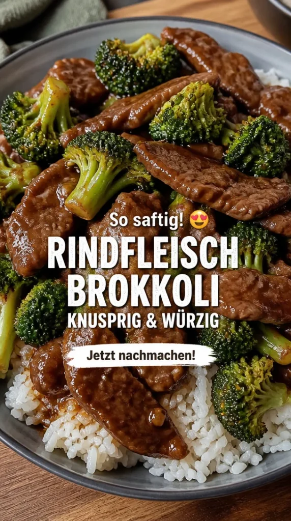 Rindfleisch und Brokkoli, knusprig gebraten und schnell zubereitet.