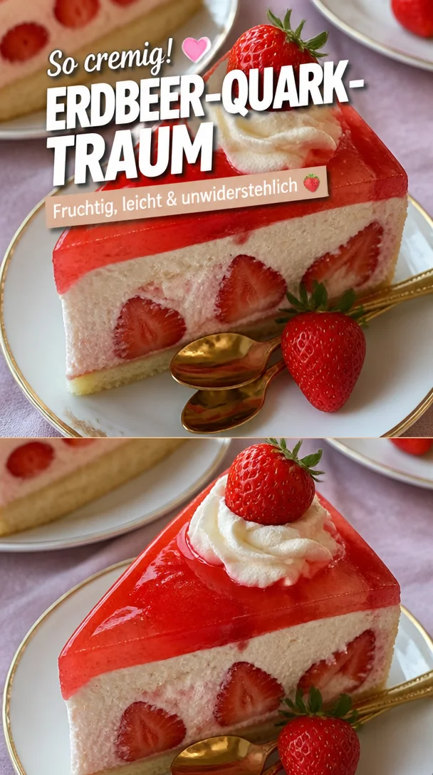 Schnelle Frische Erdbeer-Quark-Torte &ndash; cremig und fruchtig