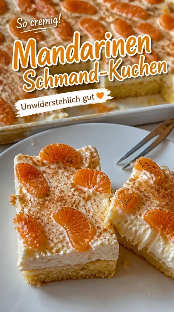 Schneller Mandarinen-Schmand-Kuchen, unwiderstehlich lecker und einfach zubereitet.