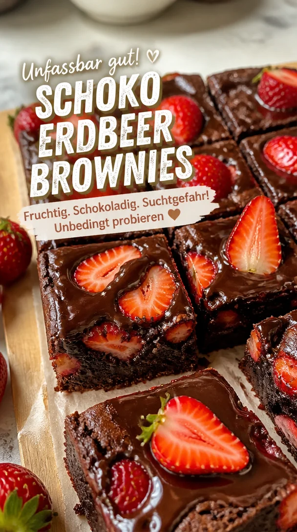 Schoko Erdbeer Brownies - unwiderstehlich fruchtig und saftig