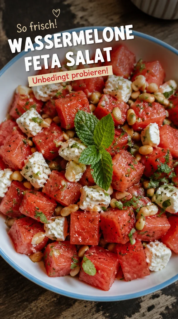 Sommersalat Wassermelone-Feta: Erfrischende Abendessen Ideen