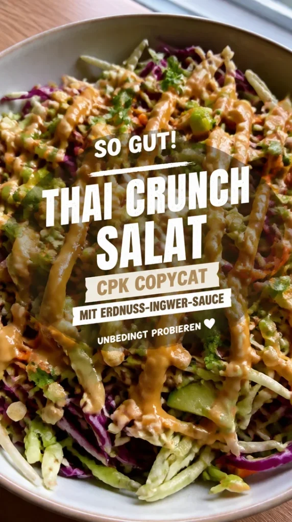 Thai Crunch Salad CPK Copycat mit Erdnuss-Ingwer-Sauce