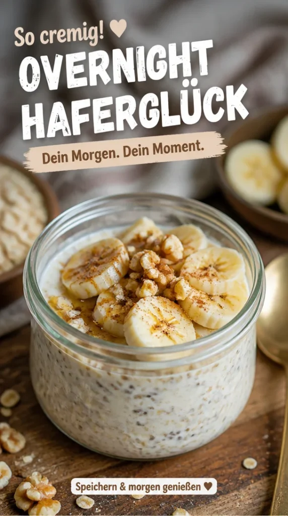 Cremige übernacht Haferflocken als gesunde Frühstücksoption
