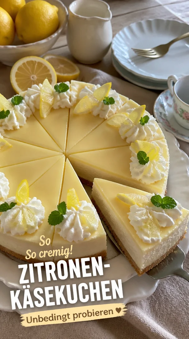 Ultimativ cremiger Zitronen-K&auml;sekuchen &ndash; unwiderstehlich