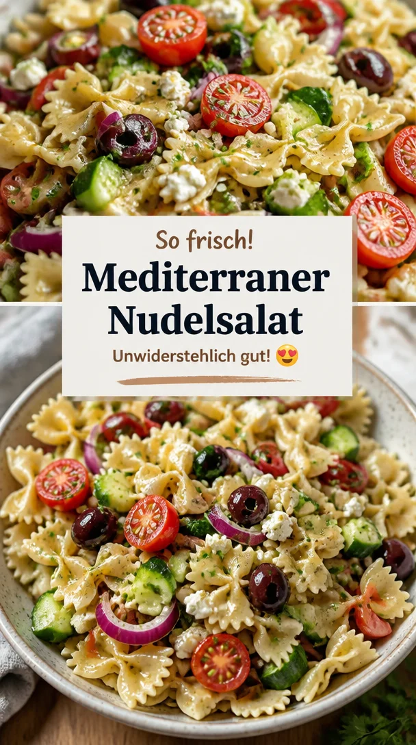 Unwiderstehlicher Mediterraner Nudelsalat &ndash; frisch und lecker