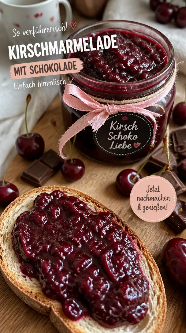 Verf&uuml;hrerische Kirschmarmelade mit Schokolade &ndash; Genuss pur