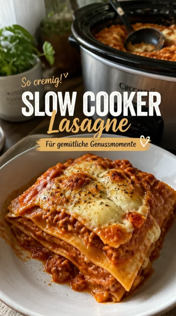 Verführerische Slow Cooker Lasagne, die einfach und schmackhaft zubereitet wird