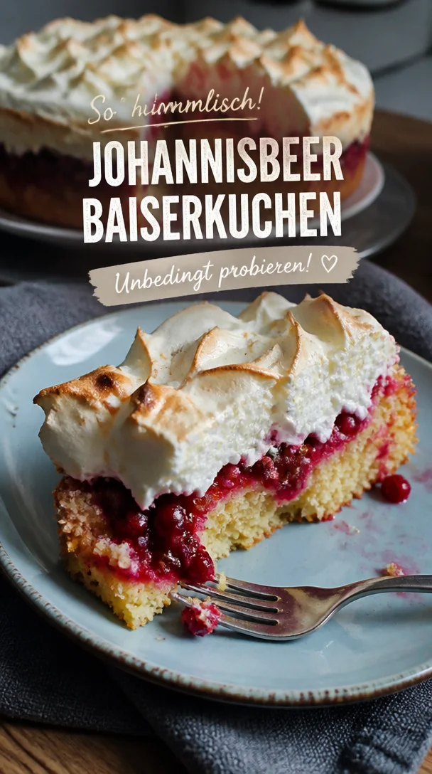 Verf&uuml;hrerischer Johannisbeerkuchen mit Baiser - k&ouml;stlich