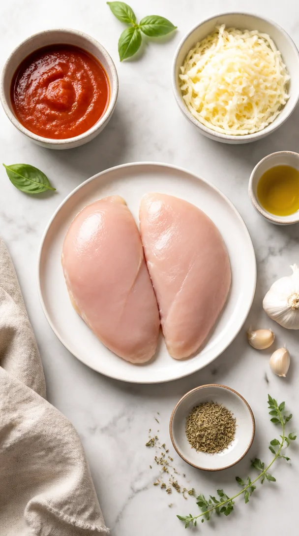 Baked Chicken with Marinara and Mozzarella