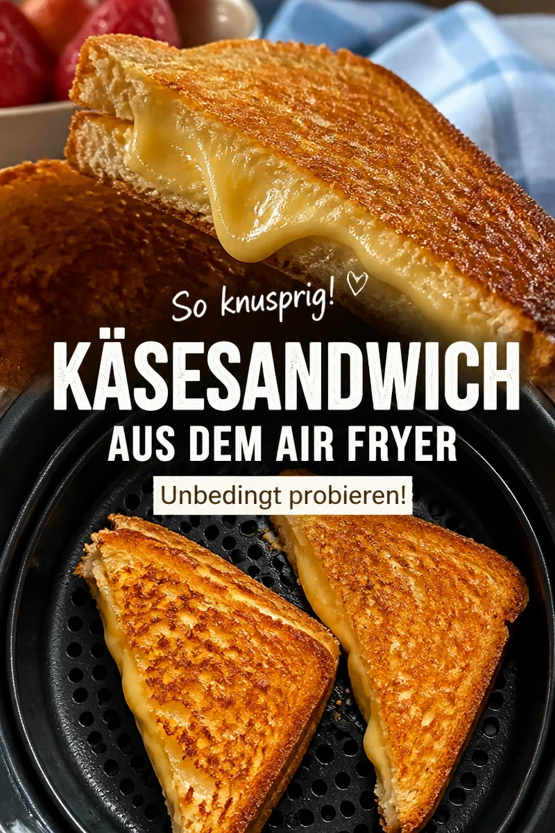 Einfache gegrillte K&auml;sesandwich im Air Fryer