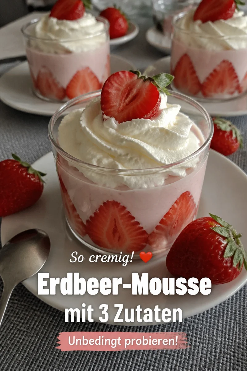 Erdbeer-Mousse mit 3 Zutaten